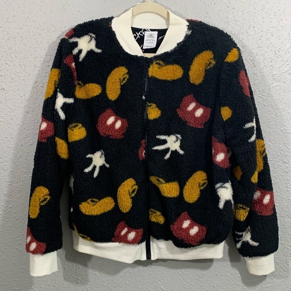Disney Parks Sherpa Mickey Mouse Full Zip Jacket     size L